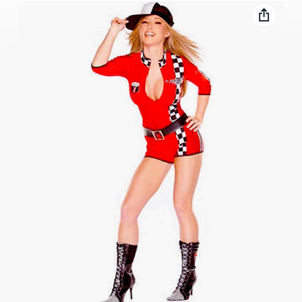 Playboy Race Car Driver Costume Bunny Logo Belt Medium 10-12